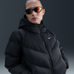 Doudoune  capuche ample en duvet nike windpuffer storm - fit pour femme - noir