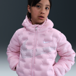 Doudoune matelasse sans coutures pour enfant nike - rose