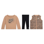 Ensemble 3 pices avec veste sans manches nike wild warmth pour bb (12 - 24 mois) - noir