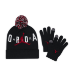 Ensemble deux pices avec bonnet  pompon jordan pour ado - noir