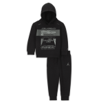 Ensemble deux pi�ces avec pull en tissu fleece jordan mj flight mvp pour b�b� (12 - 24 mois) - noir