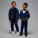 Ensemble deux pi�ces avec sweat � capuche � zip jordan brooklyn fleece pour enfant - bleu