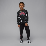 Ensemble pantalon et t - shirt � manches longues fa�on maillot 2023 jordan pour enfant - noir