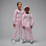 Ensemble trois pièces à zip avec maillot en molleton jordan pour enfant - rose Ensemble trois pièces à zip avec maillot en molleton jordan pour enfant - rose