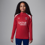 Haut d'entranement de foot en maille jordan paris saint - germain strike 4e tenue pour ado - rouge