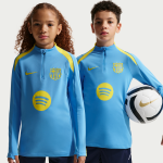 Haut d'entra�nement de football en maille nike dri - fit fc barcelona strike 4e tenue pour ado - bleu ...