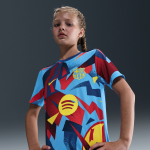 Haut de foot d'avant - match nike dri - fit fc barcelona academy pro 4e tenue pour ado - bleu