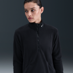 Haut de golf  demi - zip et manches longues nike therma - fit victory pour femme - noir