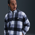 Haut pour l'hiver à demi - zip nike club pour homme - gris Haut pour l'hiver à demi - zip nike club pour homme - gris
