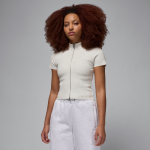 Haut  zip en maille air jordan pour femme - blanc