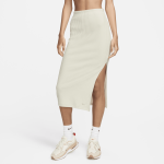 Jupe slim mi - longue nike sportswear chill rib pour femme - marron