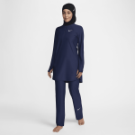 Legging de bain intégral coupe droite nike victory pour femme - bleu Legging de bain intégral coupe droite nike victory pour femme - bleu