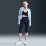 Legging corsaire taille haute nike one pour femme - bleu