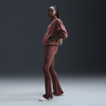 Legging �vas� ajust� c�tel� nike chill knit pour femme - marron