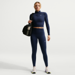 Legging long taille haute nike one seamless front pour femme - bleu