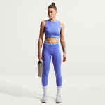 Legging long taille mi - haute nike pro pour femme - bleu