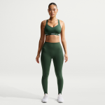 Legging taille haute coupe longue sans couture avant nike zenvy pour femme - vert