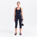 Legging taille haute nikeskims shine 43 cm avec cordon de serrage pour femme - bleu