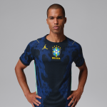 Maillot de foot authentique jordan aero - fit br�sil 2026 match ext�rieur pour homme - bleu