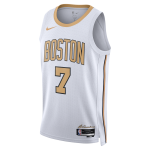 Maillot nike nba swingman jaylen brown boston celtics city edition pour homme - blanc