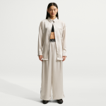 Pantalon ample en satin � taille mi - haute nike pour femme - gris