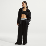 Pantalon ample en satin � taille mi - haute nike pour femme - noir
