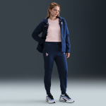 Pantalon de jogging taille mi - haute en fleece nike football fff tech pour femme - bleu