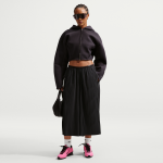 Pantalon jupe - culotte oversize taille mi - haute nike pour femme - noir