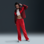 Pantalon en maille coupe slim  taille mi - haute nike windrunner pour femme - rouge