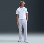 Pantalon  ourlet ouvert en molleton nike club pour homme - gris