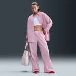 Pantalon à rayures ample taille mi - haute nike chill poplin pour femme - rose Pantalon à rayures ample taille mi - haute nike chill poplin pour femme - rose