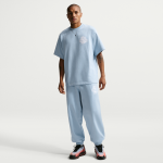 Pantalon � revers en fleece nike solo swoosh pour homme - bleu