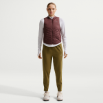 Pantalon de running 7 / 8 � taille mi - haute dri - fit nike tempo pour femme - marron