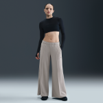 Pantalon de survtement taille mi - haute  jambes larges nike pour femme - gris