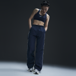 Pantalon taille haute en tissu tissé à ourlet ouvert nike windrunner pour femme - bleu Pantalon taille haute en tissu tissé à ourlet ouvert nike windrunner pour femme - bleu