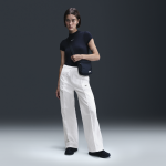Pantalon taille mi - haute  ourlet ouvert nike sportswear everything wovens pour femme - blanc