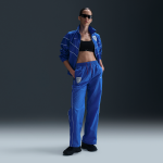 Pantalon tiss taille haute nike football angleterre windrunner pour femme - bleu