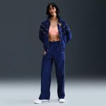 Pantalon tiss taille haute nike football fff windrunner pour femme - bleu