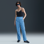 Pantalon tiss taille haute nike football pays - bas windrunner pour femme - bleu