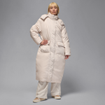 Parka oversize en duvet therma - fit jordan flight pour femme - marron
