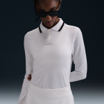 Polo de golf  manches longues protection uv dri - fit nike tour pour femme - blanc