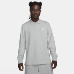 Polo en maille  manches longues nike club pour homme - gris