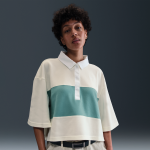 Polo � manches courtes oversize nike pour femme - blanc