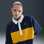 Polo  manches courtes oversize nike sportswear pour femme - bleu
