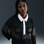 Polo à manches longues et à motif nike pour femme - noir Polo à manches longues et à motif nike pour femme - noir
