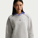 Polo oversize � motif nike phoenix fleece pour femme - gris