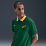 Polo de rugby piqu nike springboks pour homme - vert