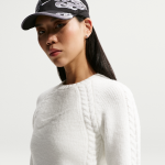 Pull slim � manches longues nike chill knit pour femme - blanc