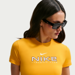 T - shirt � manches courtes nike pour femme - jaune