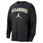 T - shirt à manches longues jordan nba milwaukee bucks essential pour homme - noir T - shirt à manches longues jordan nba milwaukee bucks essential pour homme - noir